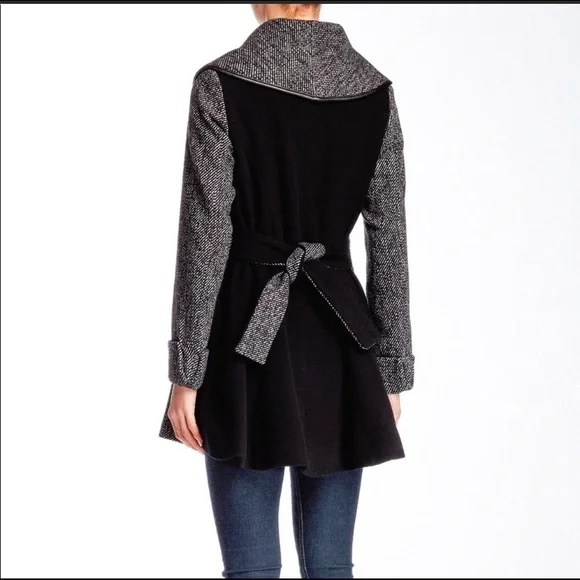 Trina Turk Jami Belted Tie Back Wool Coat Size 0 - Picture 2 of 11